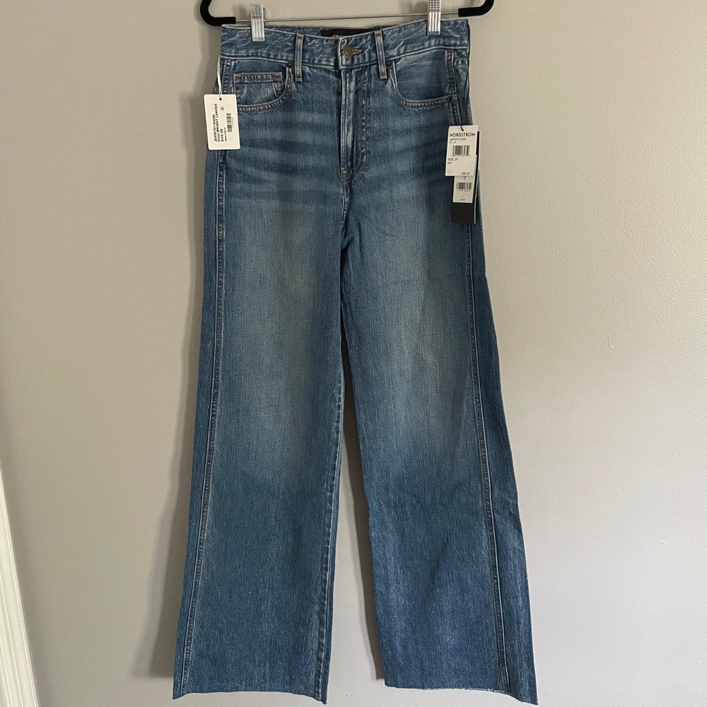 NWT - Veronica Beard Taylor Wide Leg Jeans Denim 26 Blue Bright Lakesh High Rise